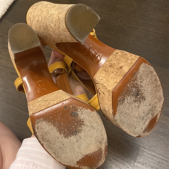 Lanvin wedge shoes yellow - Picture 5 of 6